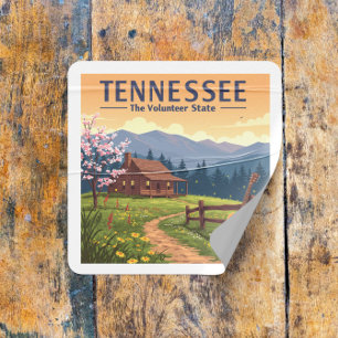  Vintage Tennessee Square Sticker