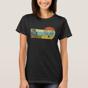 Vintage Tennis Coach Best Tennis Coach Ever Retro T-Shirt