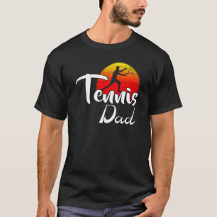 Vintage Tennis Dad Retro Sunset Funny Sports T-Shirt