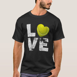 Vintage Tennis Heart I Love Tennis For Mens Womans T-Shirt