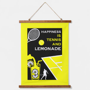 Vintage Tennis Lemonade Hanging Tapestry