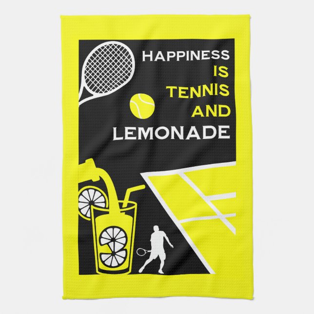 Vintage Tennis Lemonade Kitchen Towel (Vertical)