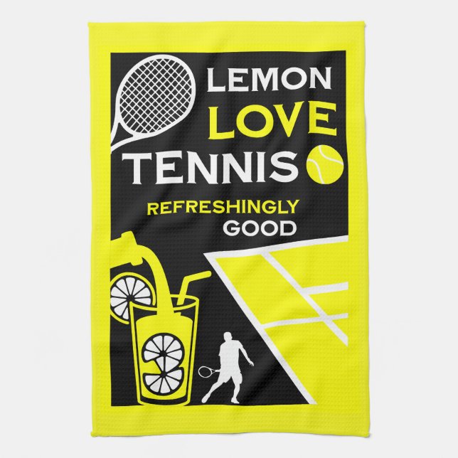 Vintage Tennis Lemonade Kitchen Towel (Vertical)