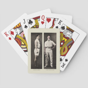 Vintage Tennis Player College Athlete Playing Cards