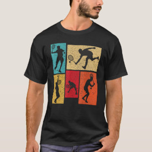 Vintage Tennis Silhouette Retro Vintage Player T-Shirt