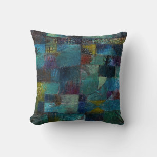 Vintage Terraced Garden (1920)  by Paul Klee Throw Pillow