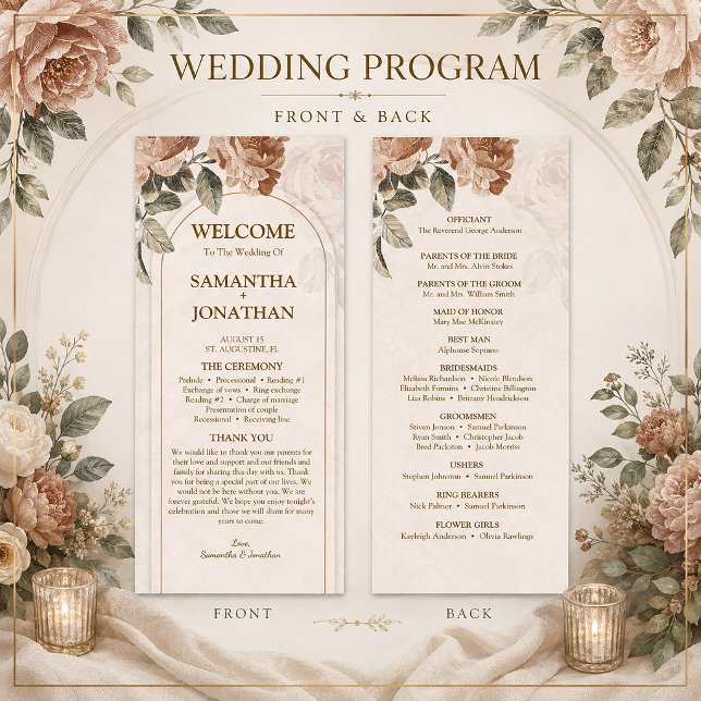 Vintage Terracotta Floral Wedding | Program (Creator Uploaded)