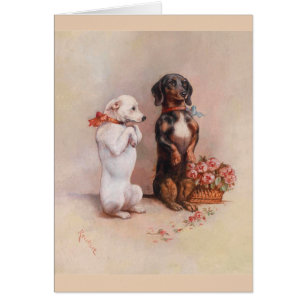Vintage - Terrier and Dachshund Dogs,