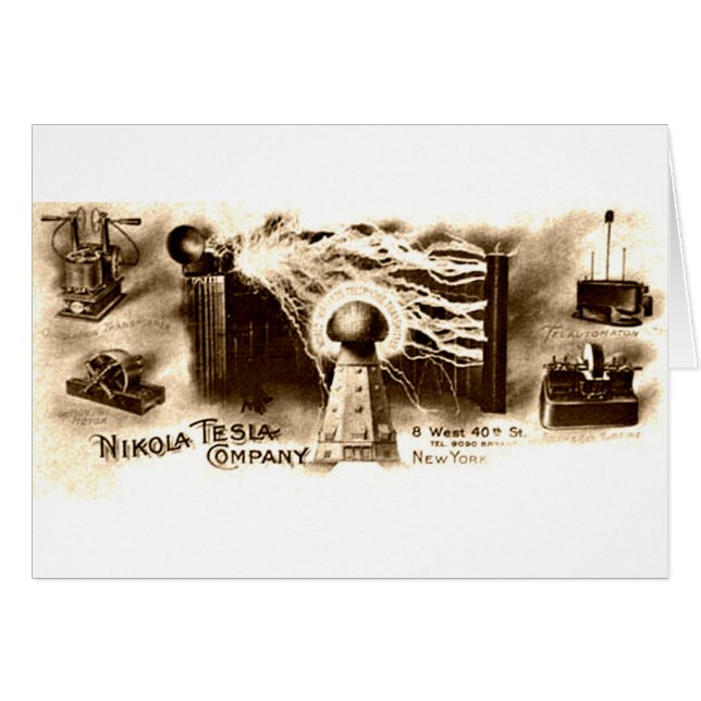 Vintage Tesla Letterhead (Front Horizontal)