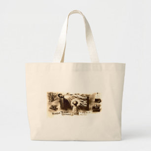 Vintage Tesla Letterhead Large Tote Bag