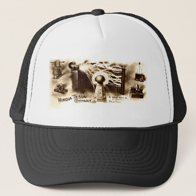 Vintage Tesla Letterhead Trucker Hat (Front)