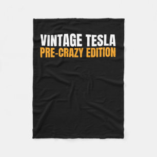 Vintage Tesla - Pre-crazy Edition Magnet Or Sticke Fleece Blanket