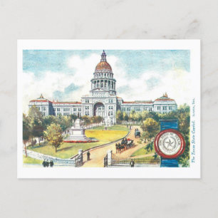 Vintage Texas Capitol avec carte postale Seal