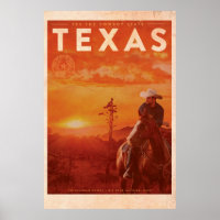 Vintage Texas Cowboy Travel