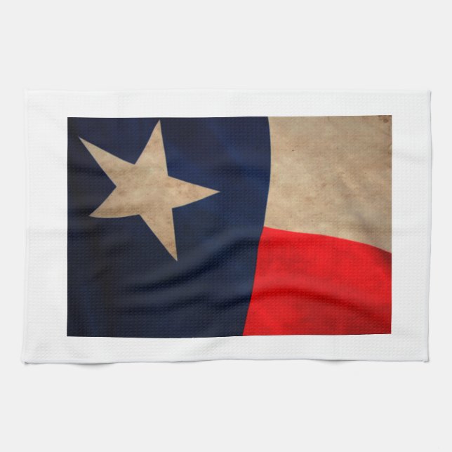 Vintage Texas Flag Kitchen Towel (Horizontal)