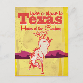 Vintage Texas Travel Poster print Postcard
