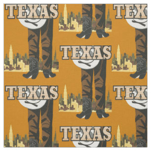Vintage Texas USA customizable fabric