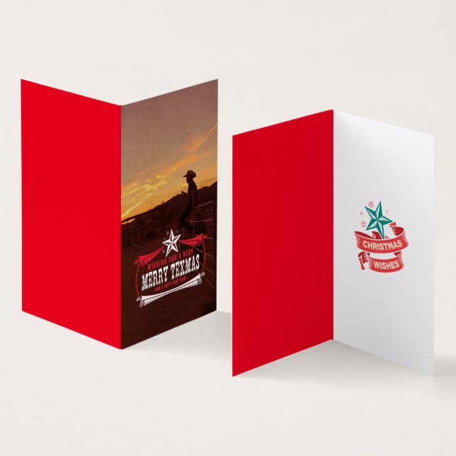 Vintage TEXMAS Christmas Card (Inside and Outside)