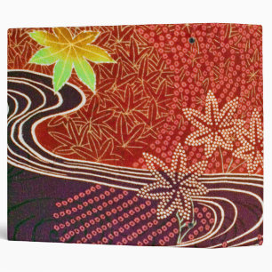 Vintage Textile, Maple Leaf and Running water Binder