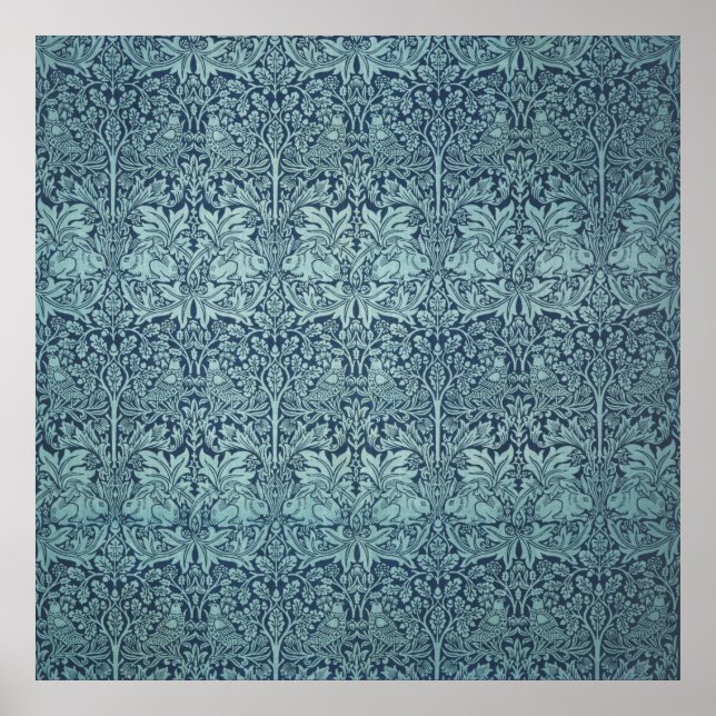 Vintage Textile Pattern Brer Rabbit William Morris Poster (Front)