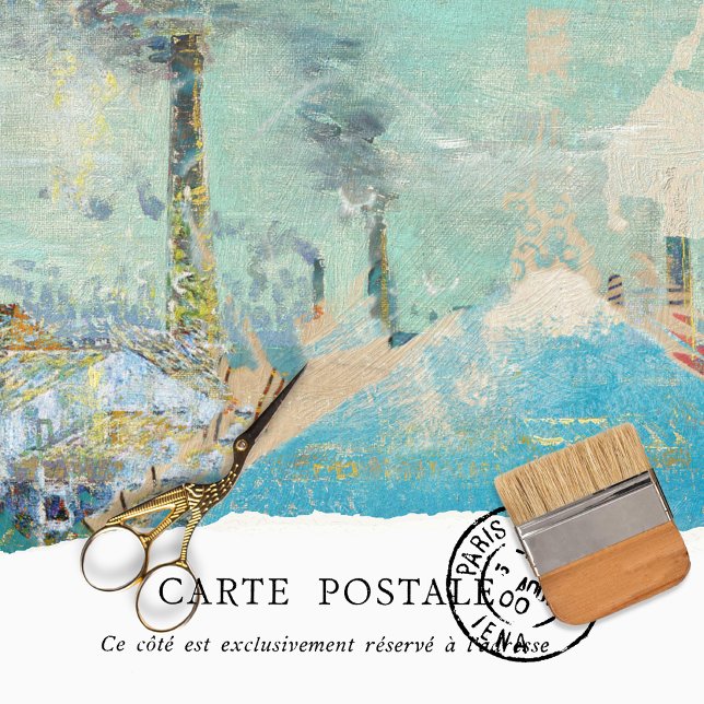 Vintage Texture Blue Mountain Decoupage Furniture  Tissue Paper (Creator Uploaded)