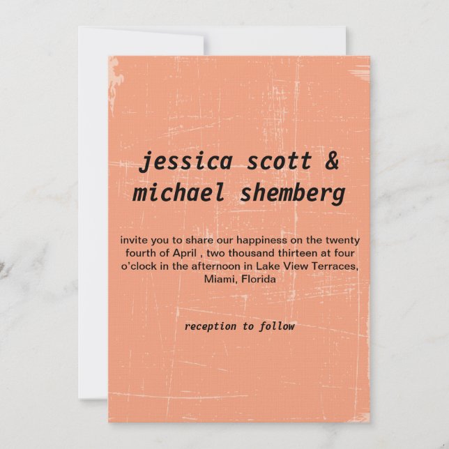 vintage texture grunge invitation (Front)