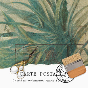 Vintage Texture Palm Leaves Decoupage Furniture Tissue Paper