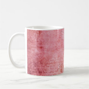 Vintage texture scrapbook pink coffee mug