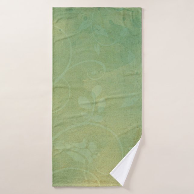 Vintage texture verte (Serviette de bain)