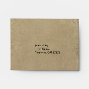Vintage texture wedding envelope