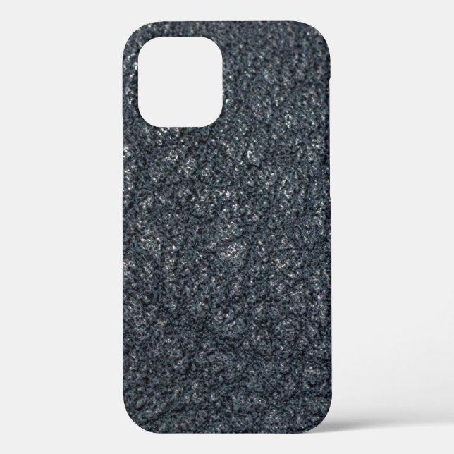 Vintage Textured Black Leather Case-Mate iPhone Case (Back)