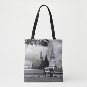Vintage Thailand Bangkok Chapel Royal Palace view  Tote Bag