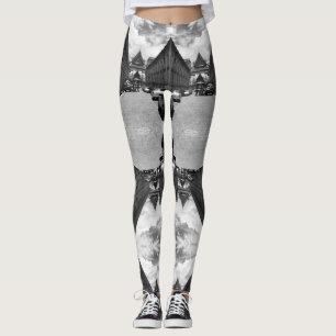 Vintage Thailand Bangkok Royal palace Postcard Leggings