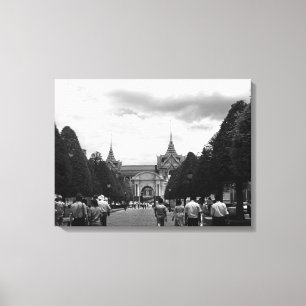 Vintage Thailand Bangkok Tourist royal palace gate Canvas Print
