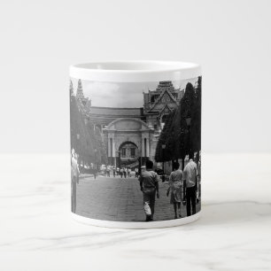 Vintage Thailand Bangkok Tourist royal palace gate Large Coffee Mug