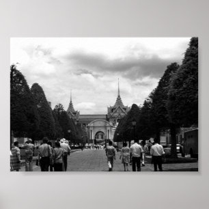 Vintage Thailand Bangkok Tourist royal palace gate Poster