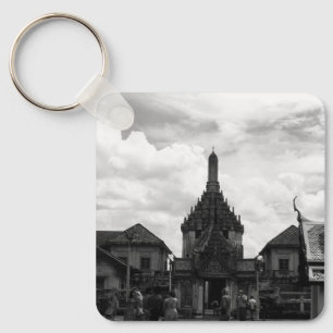 Vintage Thailand Bangkok Wat Phra Kaew tourists Bu Keychain