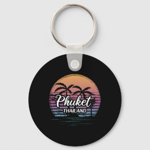 Vintage Thailand Vacation Travel Asia Thai Beach P Keychain