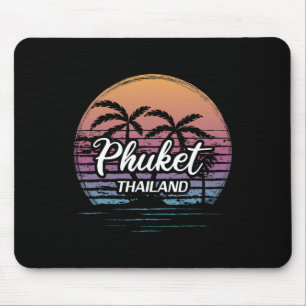Vintage Thailand Vacation Travel Asia Thai Beach P Mouse Pad