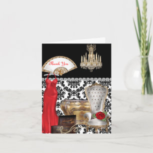 VINTAGE THANK YOU CARD for WOMENS BIRTHDAYS