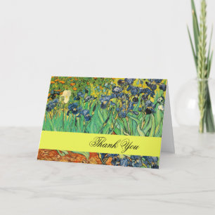 Vintage thank you card, Vincent van Gogh, Irises Card