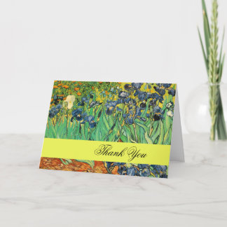 Vintage thank you card, Vincent van Gogh, Irises Card