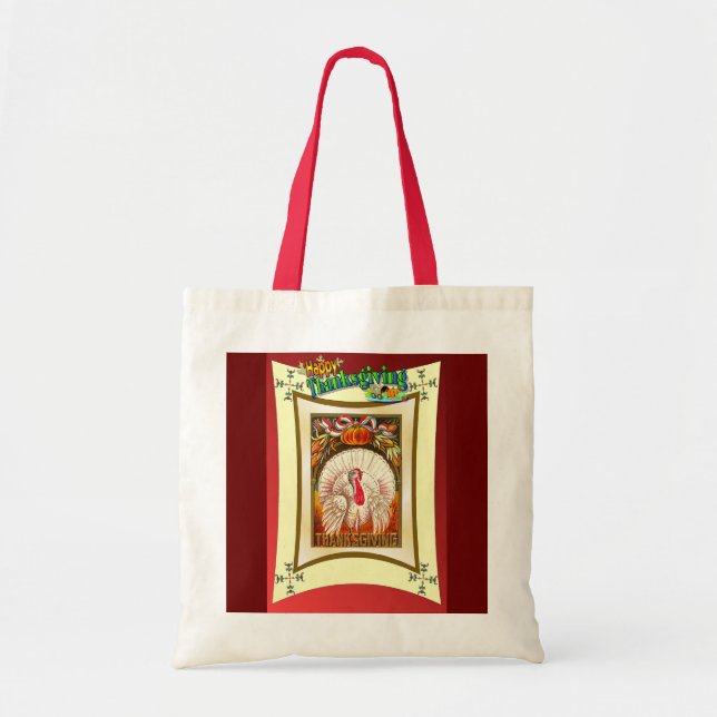 Vintage Thanksgiving design Tote Bag (Front)