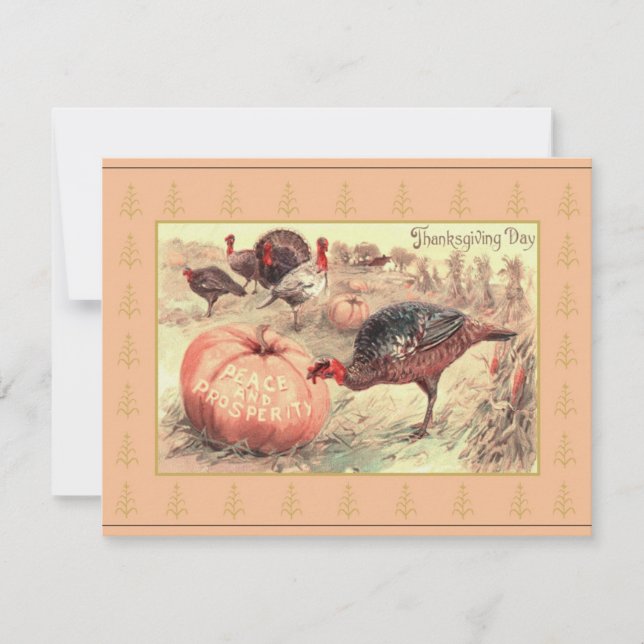 Vintage Thanksgiving Dinner Invitation (Front)