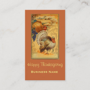 Vintage Thanksgiving Greeting Business Card