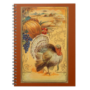 Vintage Thanksgiving Greeting Notebook