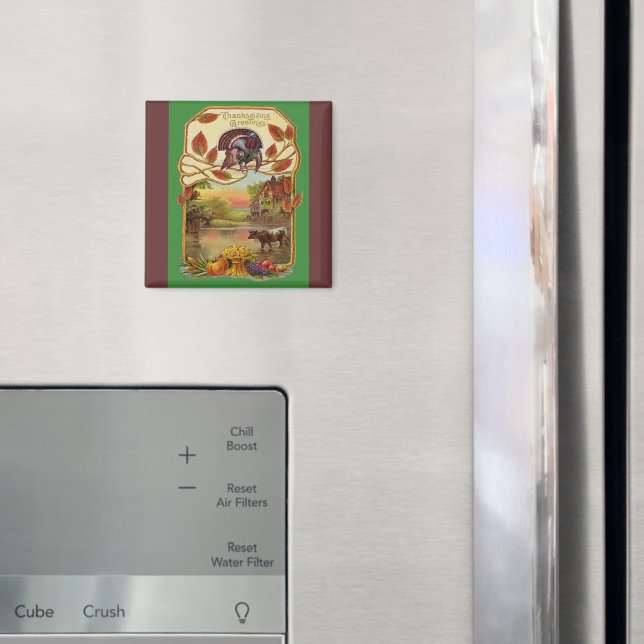 Vintage Thanksgiving Greetings Magnet (In Situ (Fridge))