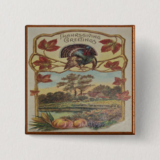 Vintage Thanksgiving Greetings Pin