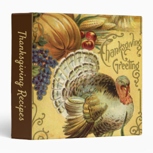 Vintage Thanksgiving Greetings with Turkey Binder