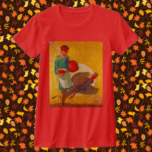 Vintage Thanksgiving Harvest Illustration  T-Shirt